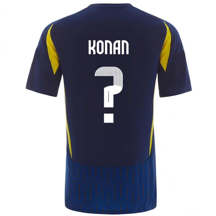 Women Football Ghislain Konan #0 Blue Yellow Away Jersey 2024/25 T-Shirt Nz