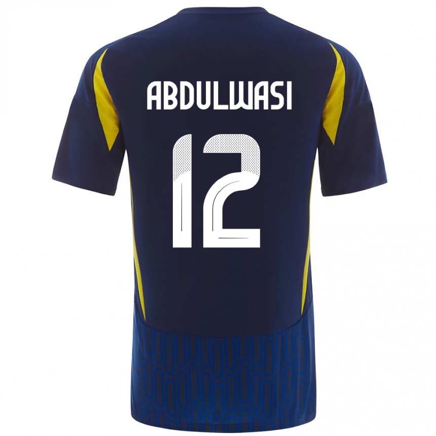 Women Football Dalal Abdulwasi #12 Blue Yellow Away Jersey 2024/25 T-Shirt Nz