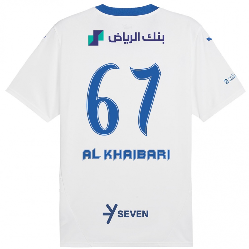 Women Football Mohammed Al-Khaibari #67 White Blue Away Jersey 2024/25 T-Shirt Nz