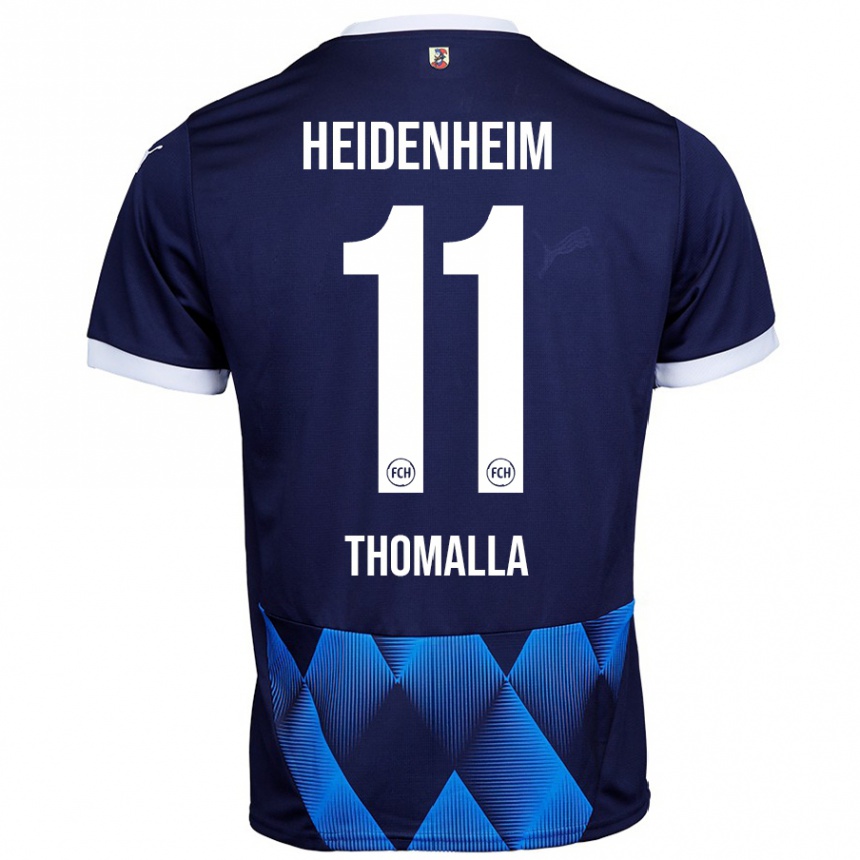 Women Football Denis Thomalla #11 Dark Navy Blue Away Jersey 2024/25 T-Shirt Nz