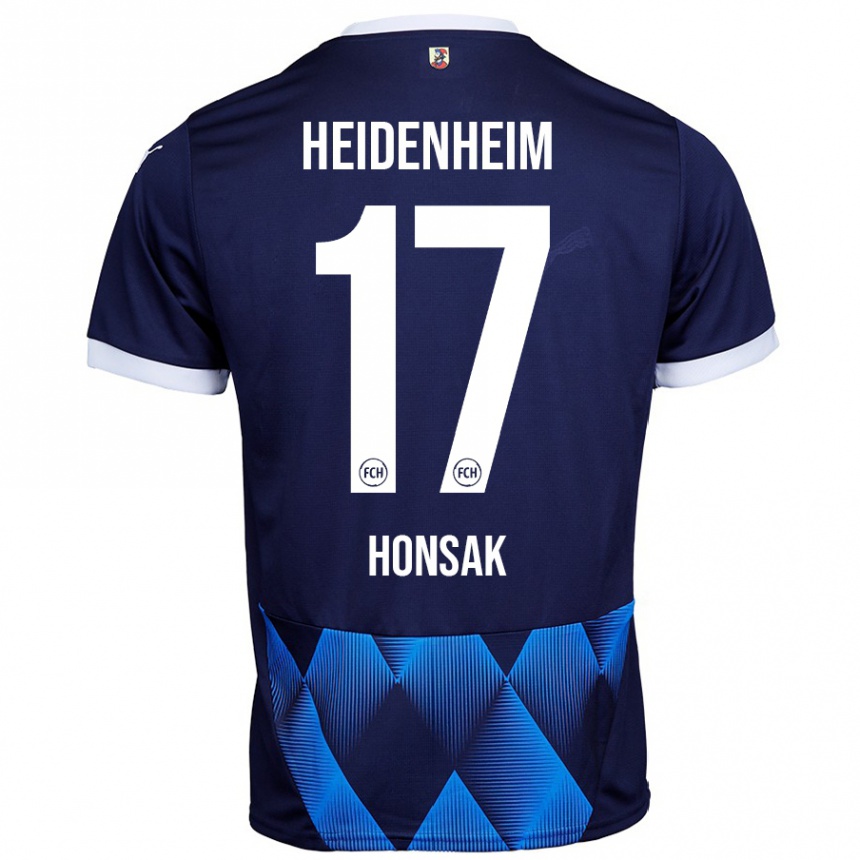 Women Football Mathias Honsak #17 Dark Navy Blue Away Jersey 2024/25 T-Shirt Nz