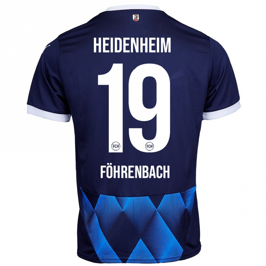 Women Football Jonas Föhrenbach #19 Dark Navy Blue Away Jersey 2024/25 T-Shirt Nz