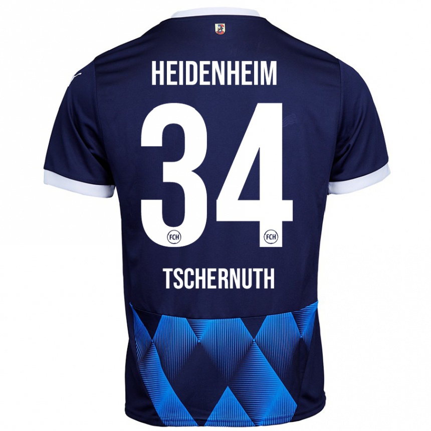 Women Football Paul Tschernuth #34 Dark Navy Blue Away Jersey 2024/25 T-Shirt Nz