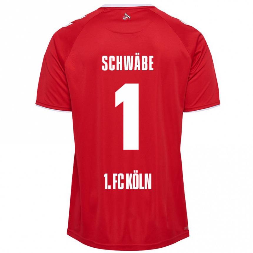 Women Football Marvin Schwäbe #1 Red White Away Jersey 2024/25 T-Shirt Nz