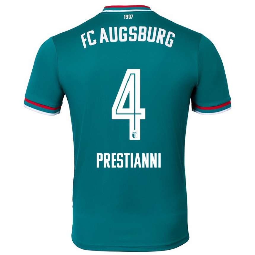 Women Football Luis Prestianni #4 Dark Green Away Jersey 2024/25 T-Shirt Nz