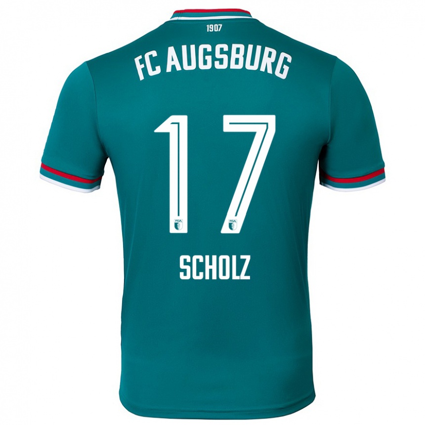 Women Football Jerome Scholz #17 Dark Green Away Jersey 2024/25 T-Shirt Nz