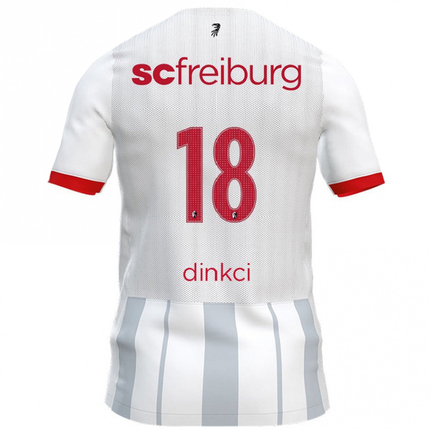 Women Football Eren Dinkci #18 White Grey Away Jersey 2024/25 T-Shirt Nz