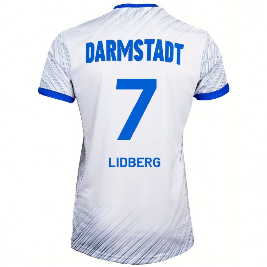 Women Football Isac Lidberg #7 White Blue Away Jersey 2024/25 T-Shirt Nz