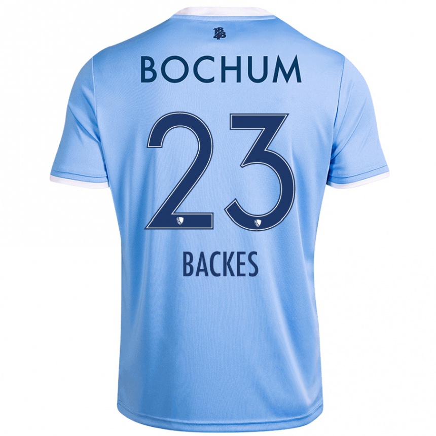 Women Football Diego Backes #23 Sky Blue Away Jersey 2024/25 T-Shirt Nz