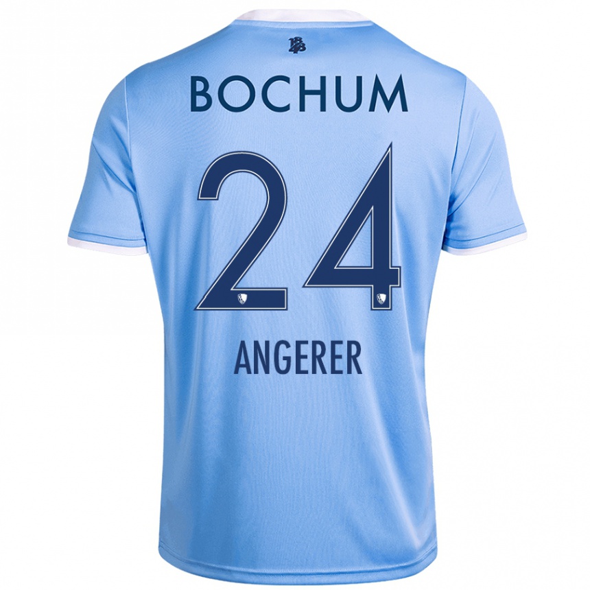 Women Football Alina Angerer #24 Sky Blue Away Jersey 2024/25 T-Shirt Nz