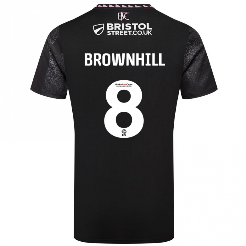 Women Football Josh Brownhill #8 Black Away Jersey 2024/25 T-Shirt Nz