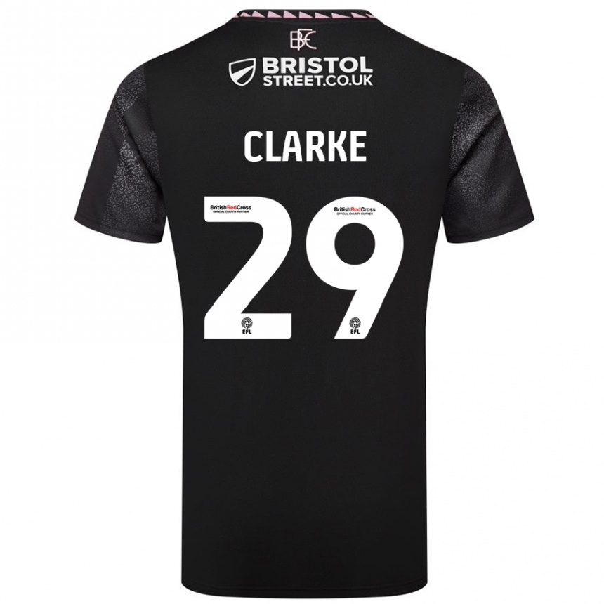 Women Football Abby Clarke #29 Black Away Jersey 2024/25 T-Shirt Nz