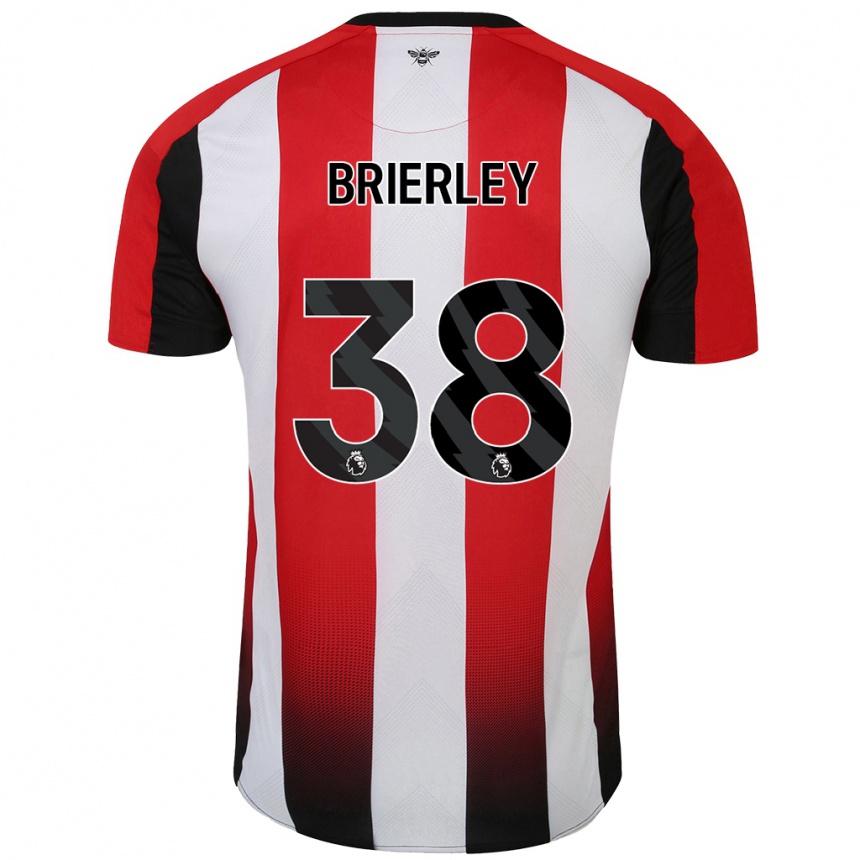 Kids Football Ethan Brierley #38 Red White Home Jersey 2024/25 T-Shirt Nz