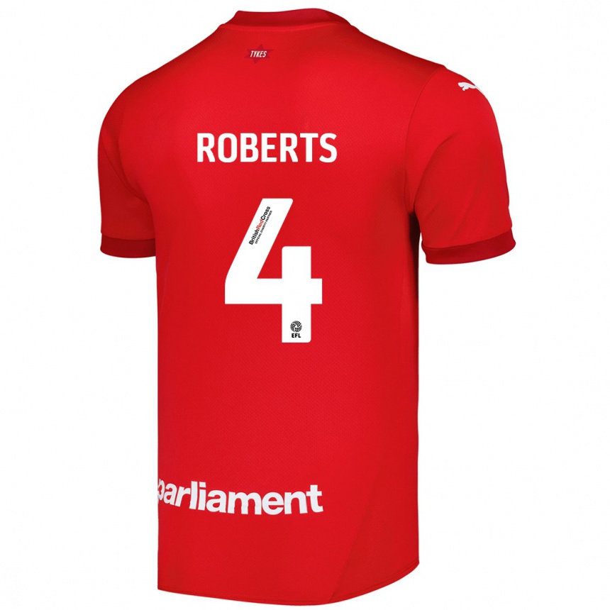 Kids Football Marc Roberts #4 Red Home Jersey 2024/25 T-Shirt Nz