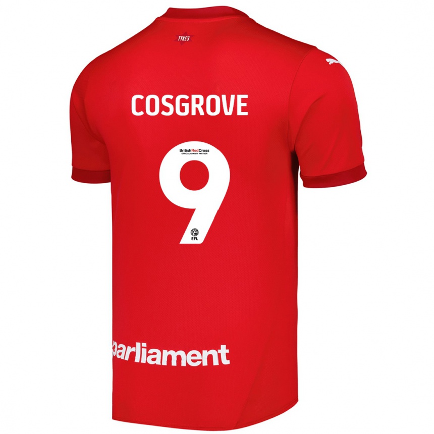 Kids Football Sam Cosgrove #9 Red Home Jersey 2024/25 T-Shirt Nz