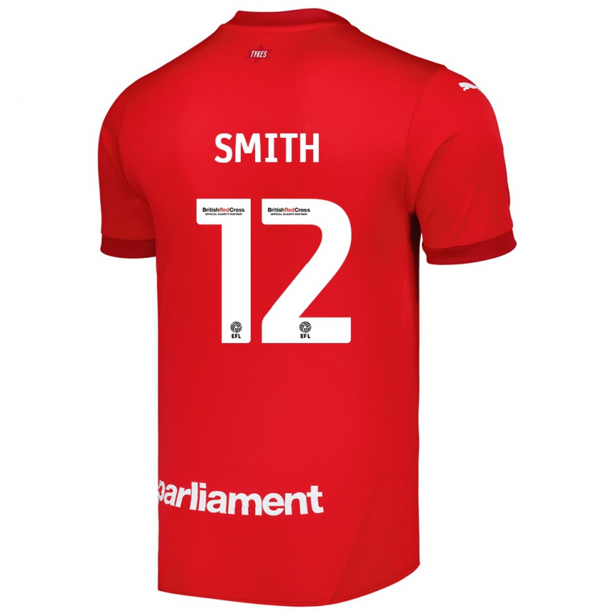 Kids Football Jackson Smith #12 Red Home Jersey 2024/25 T-Shirt Nz