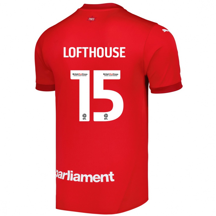 Kids Football Kyran Lofthouse #15 Red Home Jersey 2024/25 T-Shirt Nz