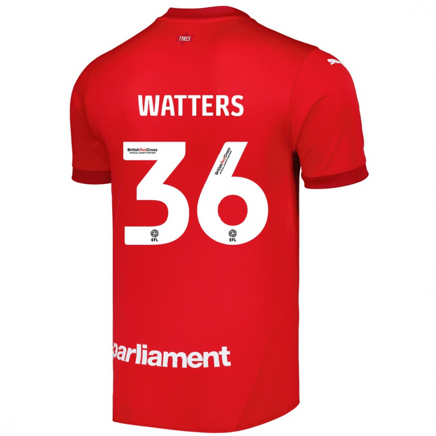 Kids Football Max Watters #36 Red Home Jersey 2024/25 T-Shirt Nz