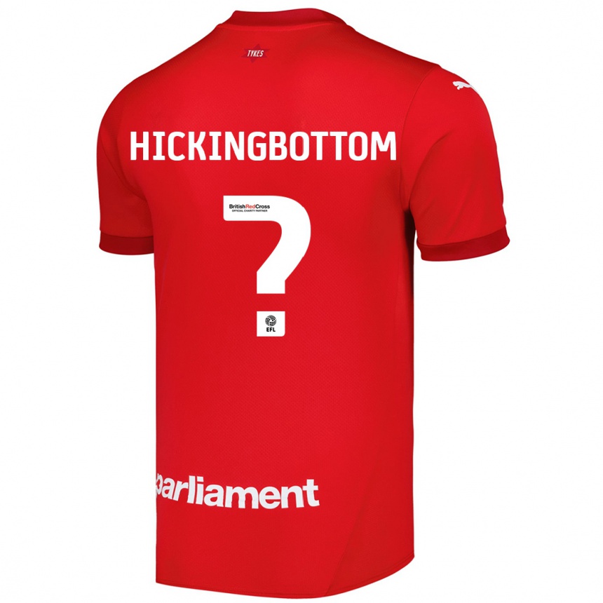 Kids Football Charlie Hickingbottom #0 Red Home Jersey 2024/25 T-Shirt Nz