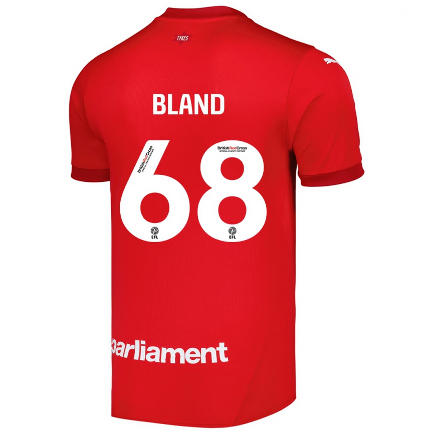 Kids Football Jonathan Bland #68 Red Home Jersey 2024/25 T-Shirt Nz