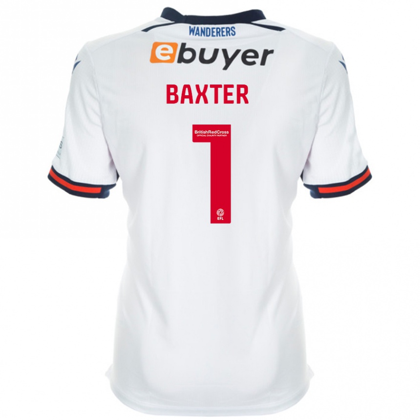 Kids Football Nathan Baxter #1 White Home Jersey 2024/25 T-Shirt Nz