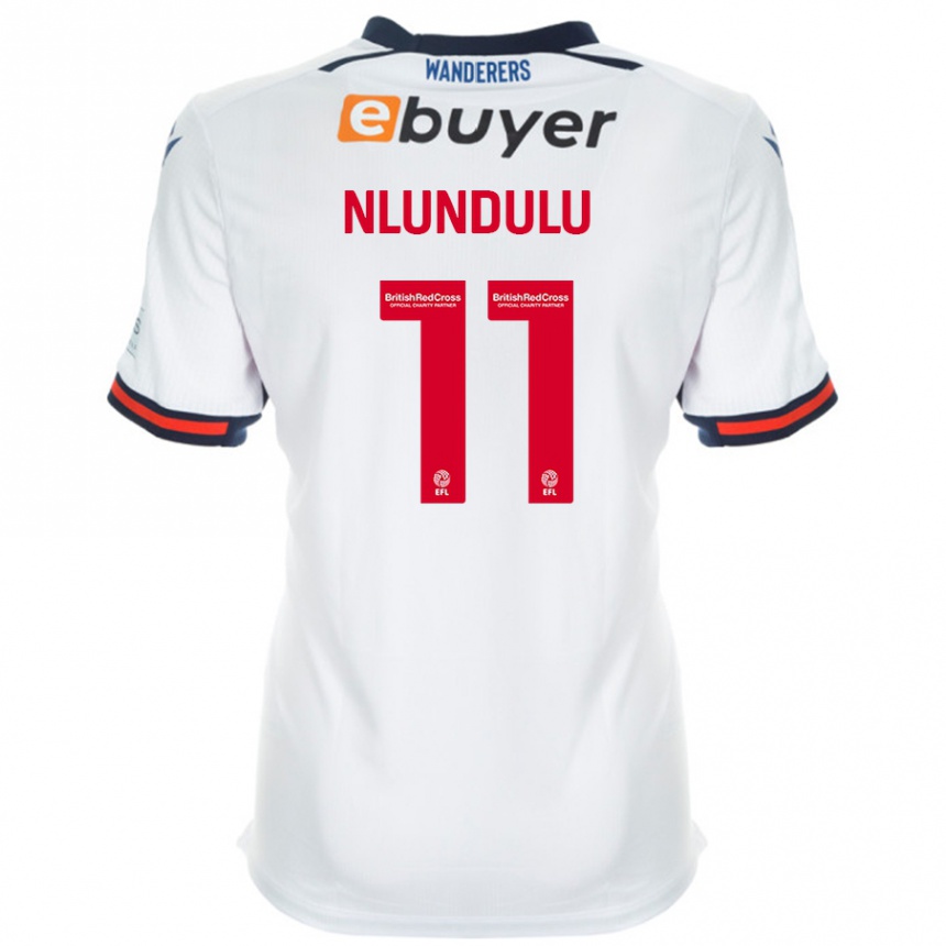 Kids Football Dan Nlundulu #11 White Home Jersey 2024/25 T-Shirt Nz