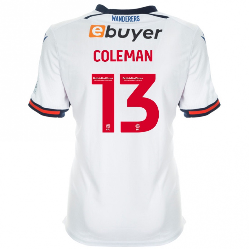 Kids Football Joel Coleman #13 White Home Jersey 2024/25 T-Shirt Nz