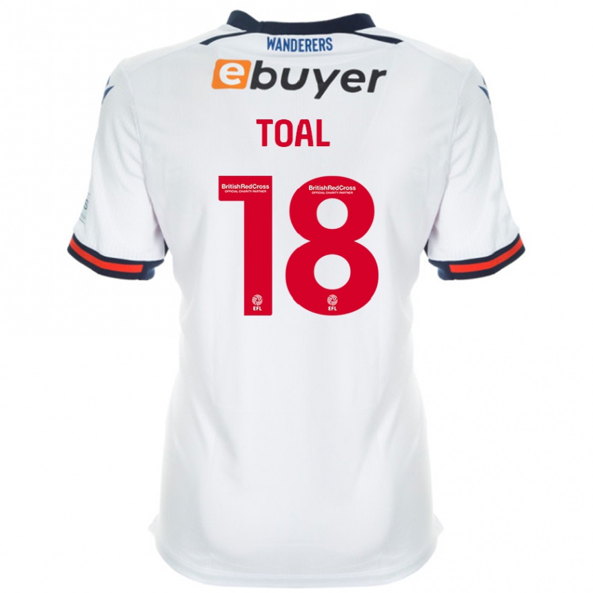 Kids Football Eoin Toal #18 White Home Jersey 2024/25 T-Shirt Nz