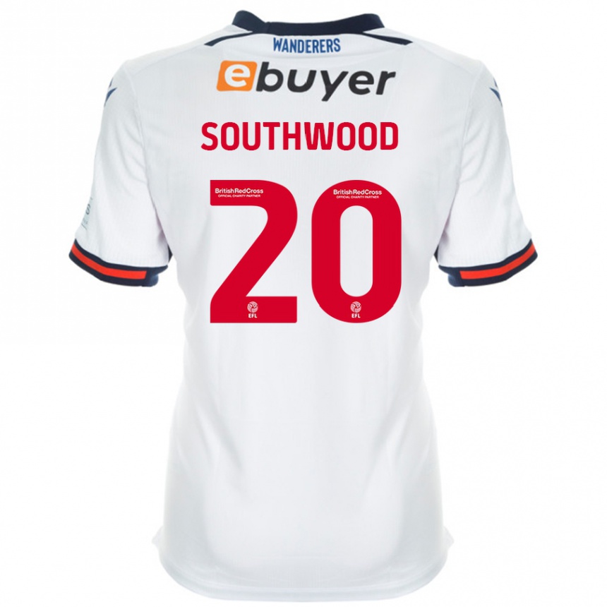 Kids Football Luke Southwood #20 White Home Jersey 2024/25 T-Shirt Nz