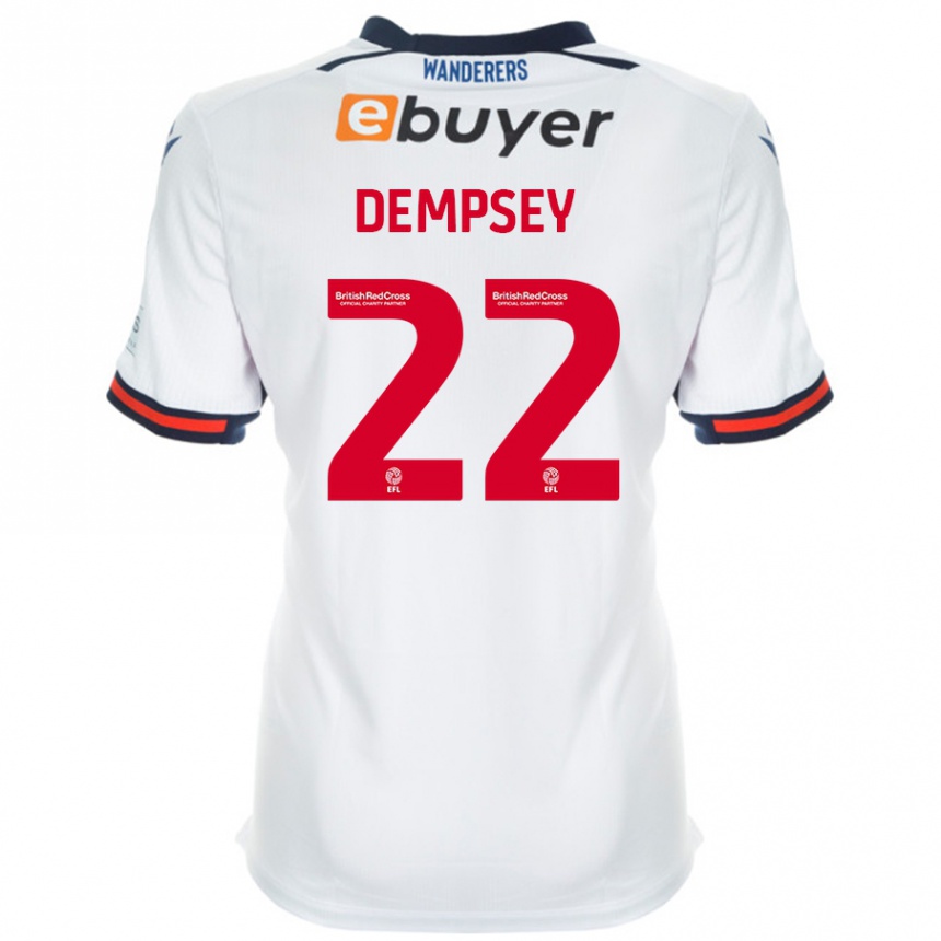 Kids Football Kyle Dempsey #22 White Home Jersey 2024/25 T-Shirt Nz