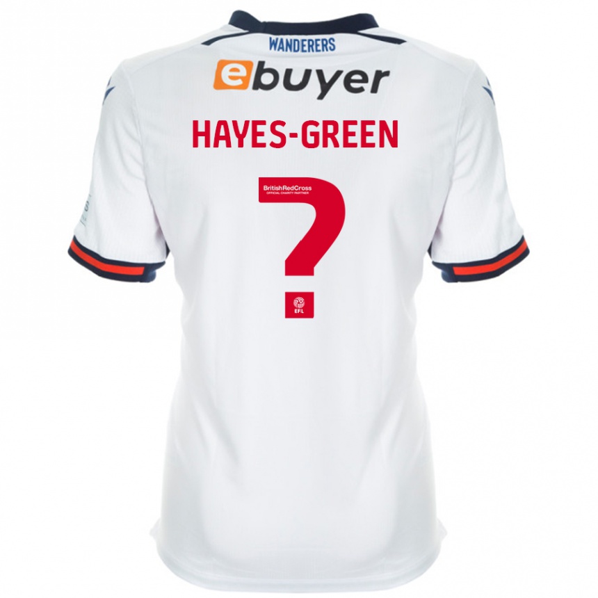 Kids Football Charlie Hayes-Green #0 White Home Jersey 2024/25 T-Shirt Nz