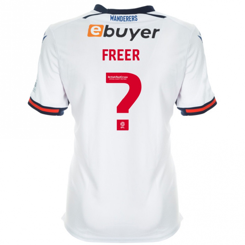 Kids Football Eleanor Freer #0 White Home Jersey 2024/25 T-Shirt Nz