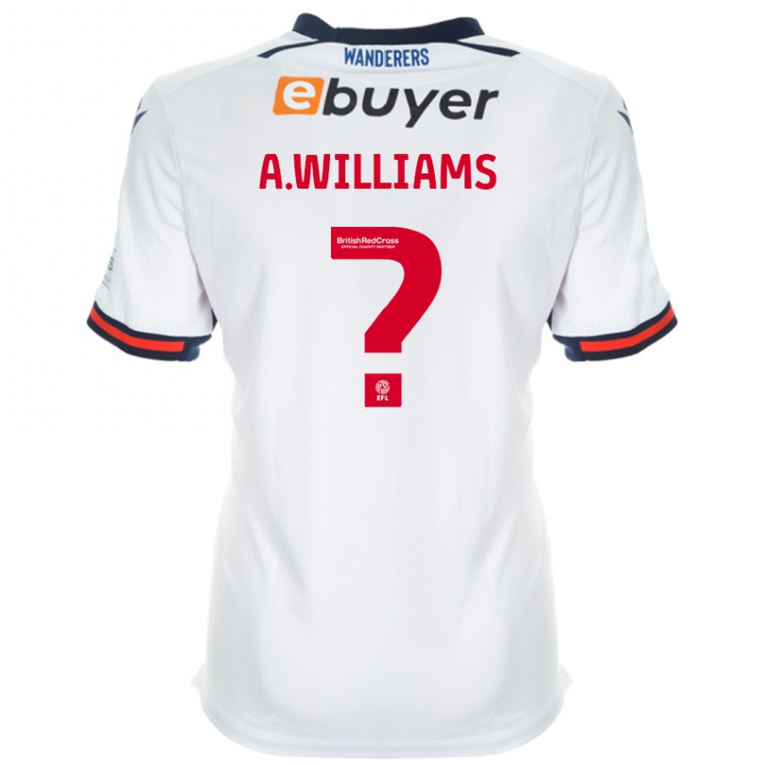 Kids Football Alexsis Williams #0 White Home Jersey 2024/25 T-Shirt Nz