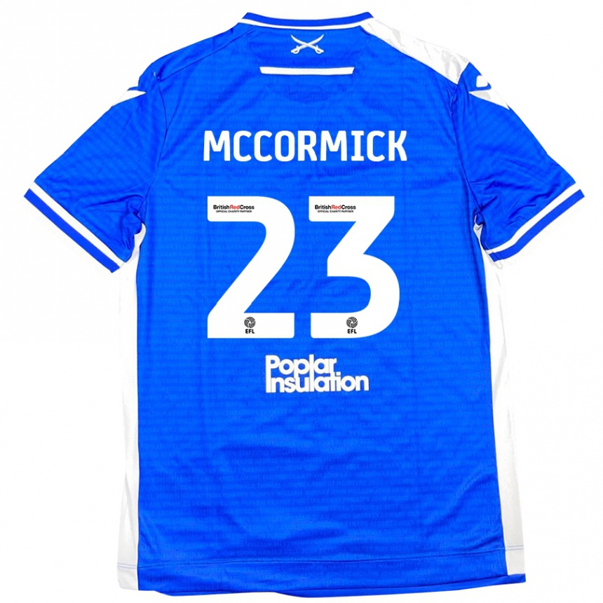 Kids Football Luke Mccormick #23 Blue White Home Jersey 2024/25 T-Shirt Nz