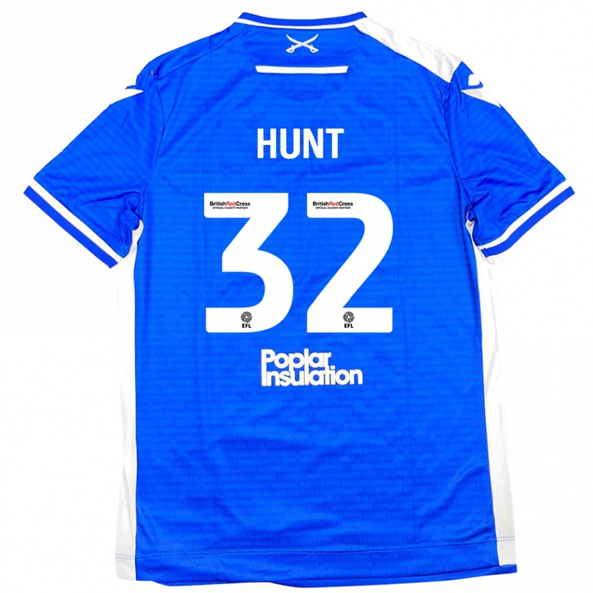 Kids Football Jack Hunt #32 Blue White Home Jersey 2024/25 T-Shirt Nz