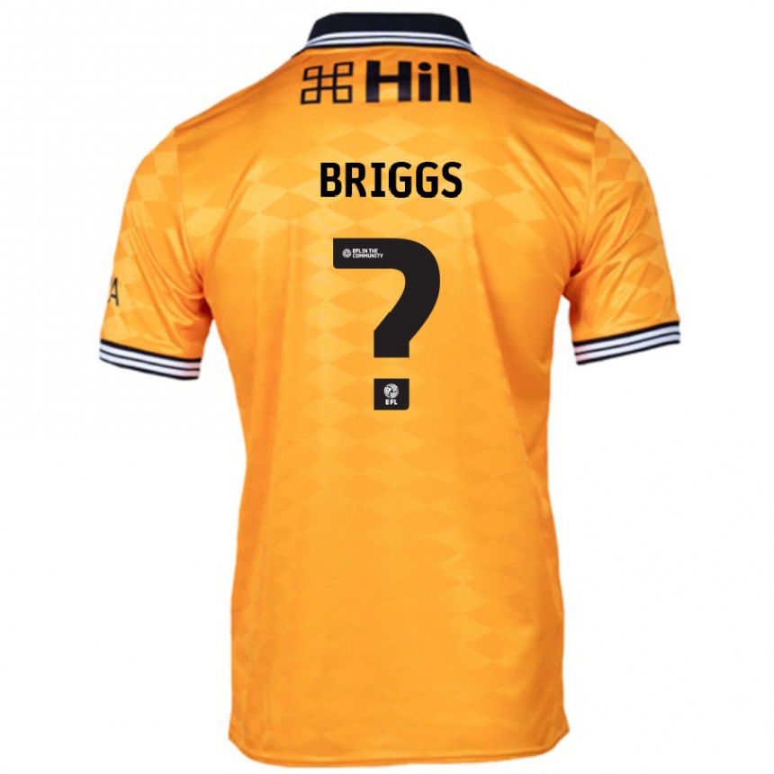 Kids Football Jj Briggs #0 Orange Home Jersey 2024/25 T-Shirt Nz