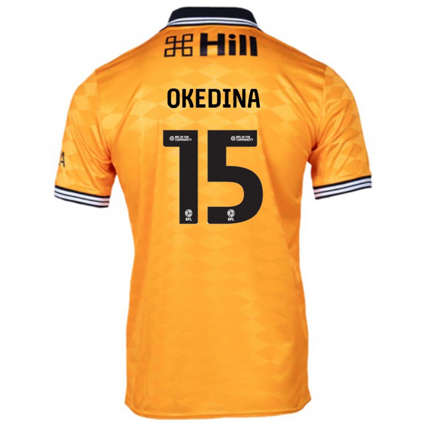 Kids Football Jubril Okedina #15 Orange Home Jersey 2024/25 T-Shirt Nz