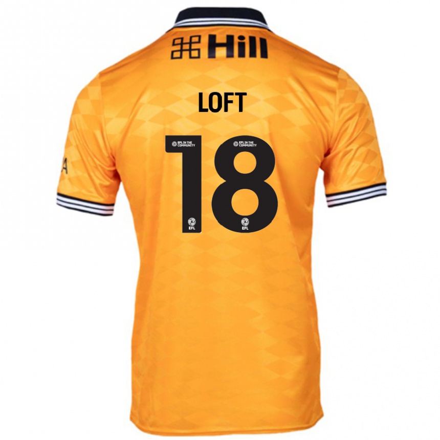 Kids Football Ryan Loft #18 Orange Home Jersey 2024/25 T-Shirt Nz