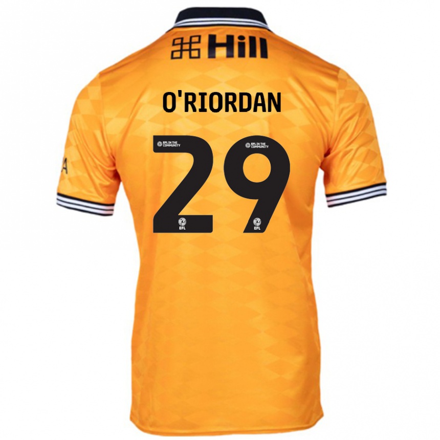 Kids Football Connor O'riordan #29 Orange Home Jersey 2024/25 T-Shirt Nz