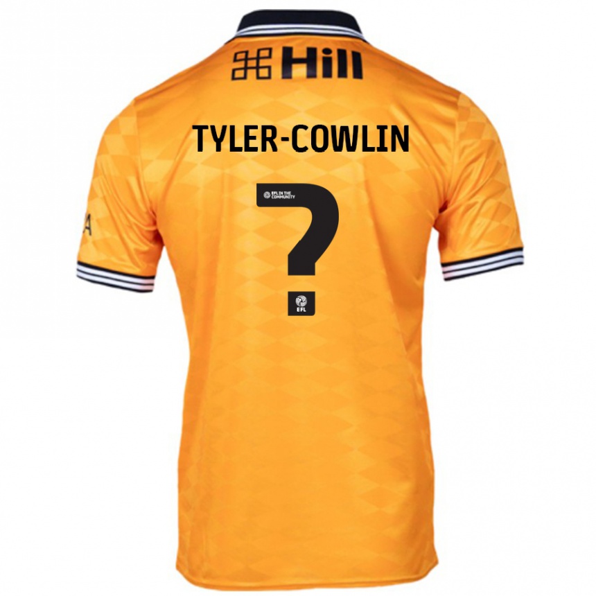 Kids Football Danny Tyler-Cowlin #0 Orange Home Jersey 2024/25 T-Shirt Nz