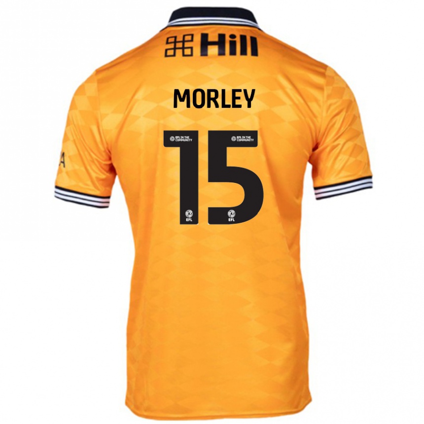 Kids Football Jess Morley #15 Orange Home Jersey 2024/25 T-Shirt Nz