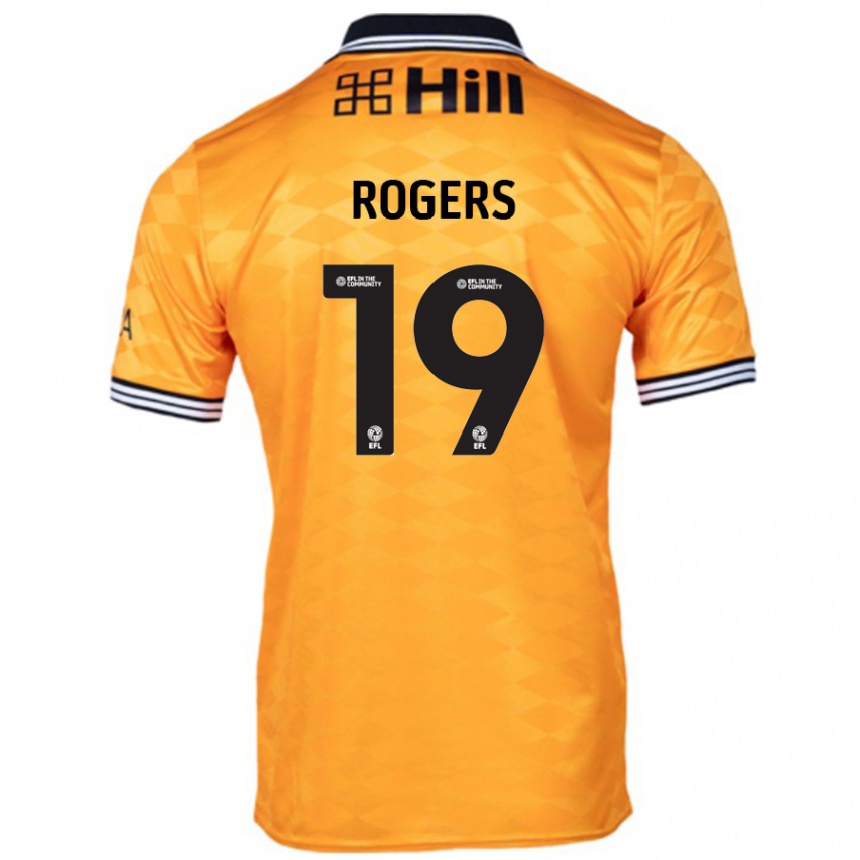 Kids Football Beatrice Rogers #19 Orange Home Jersey 2024/25 T-Shirt Nz