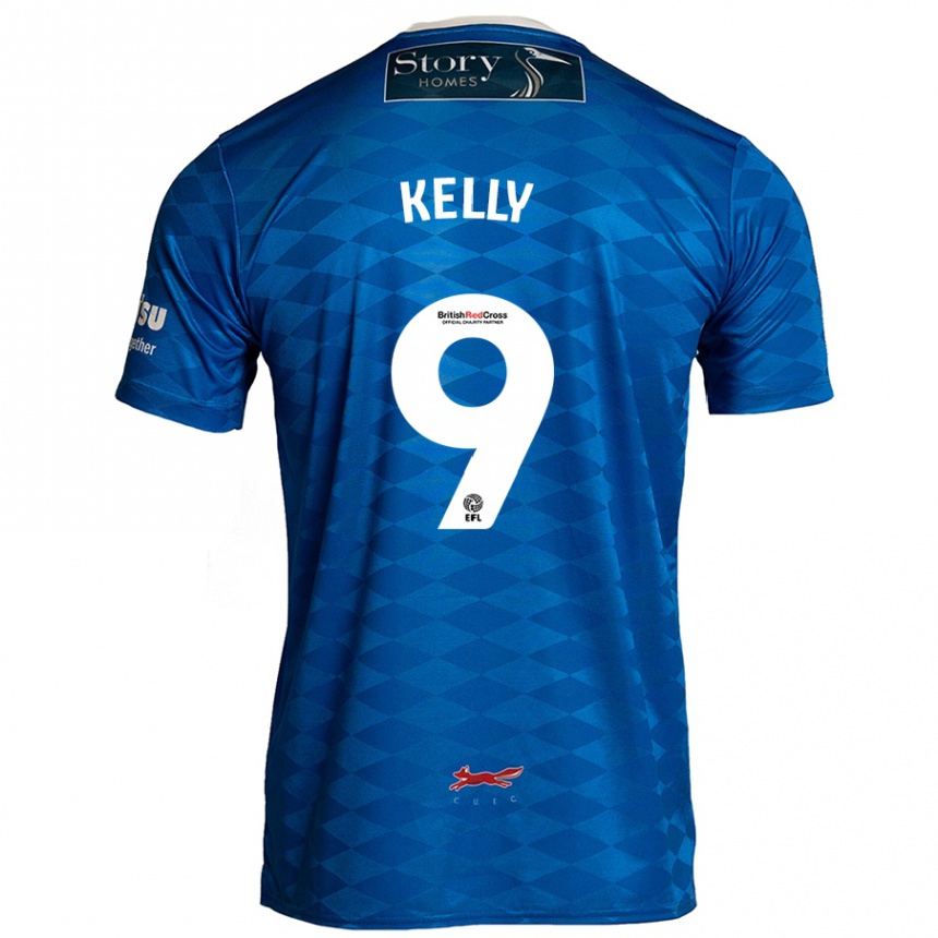 Kids Football Georgie Kelly #9 Blue Home Jersey 2024/25 T-Shirt Nz