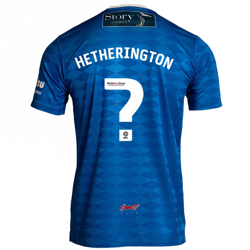 Kids Football Sam Hetherington #0 Blue Home Jersey 2024/25 T-Shirt Nz