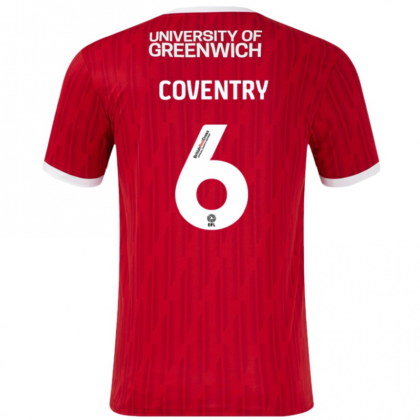 Kids Football Conor Coventry #6 Red White Home Jersey 2024/25 T-Shirt Nz