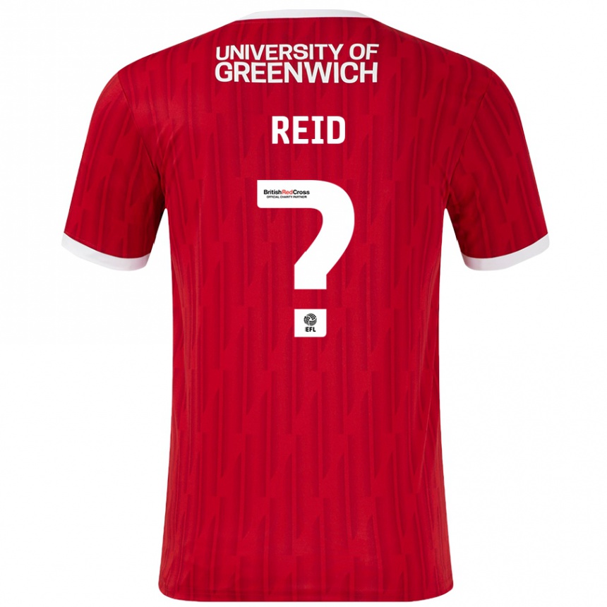 Kids Football Reuben Reid #0 Red White Home Jersey 2024/25 T-Shirt Nz