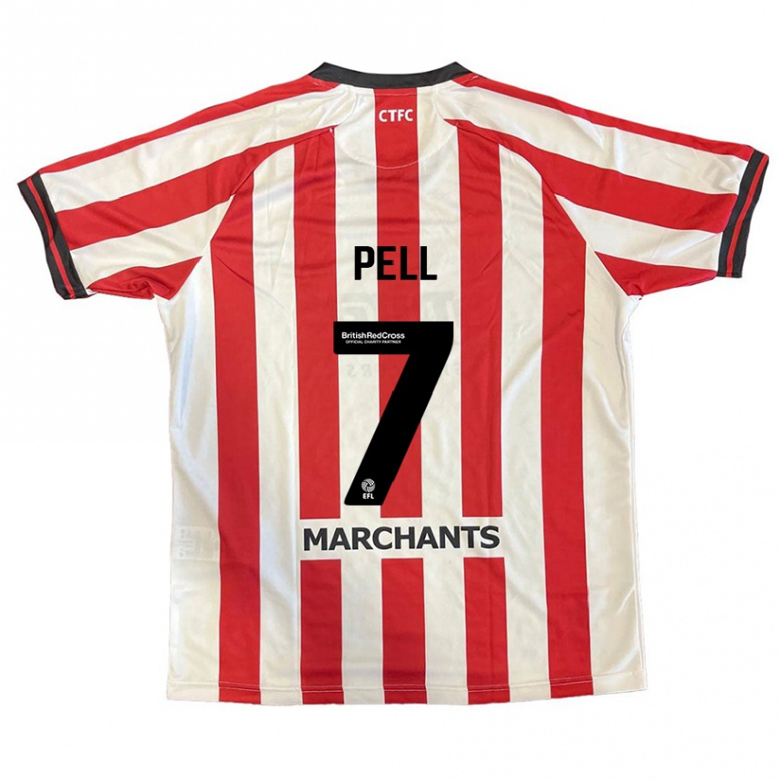 Kids Football Harry Pell #7 Red White Home Jersey 2024/25 T-Shirt Nz