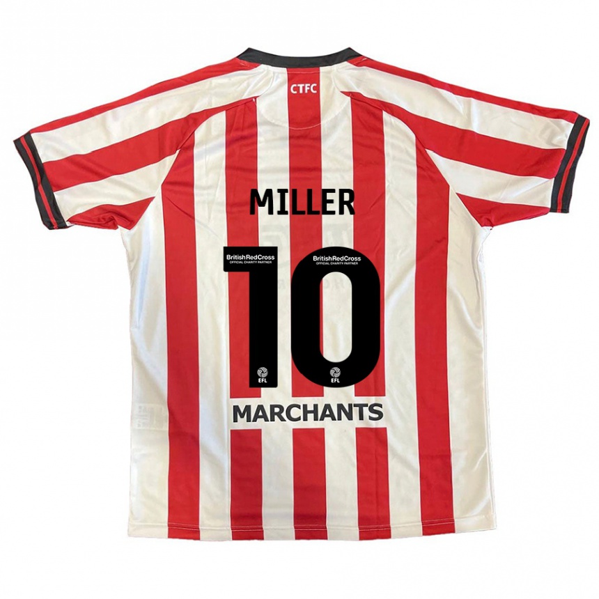 Kids Football George Miller #10 Red White Home Jersey 2024/25 T-Shirt Nz