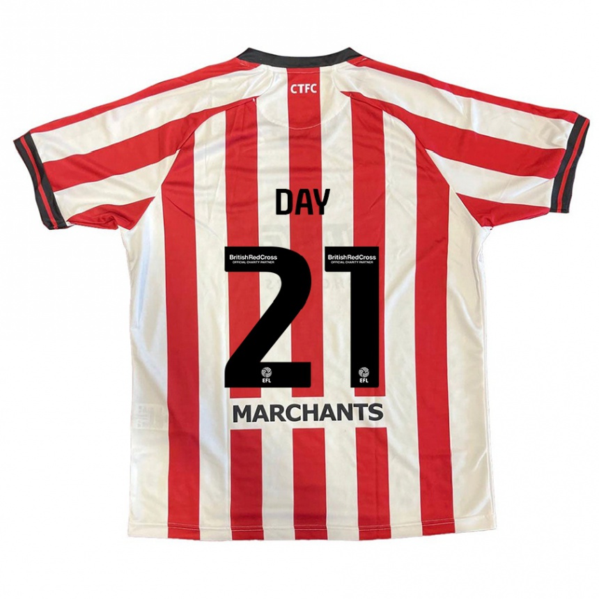 Kids Football Joe Day #21 Red White Home Jersey 2024/25 T-Shirt Nz