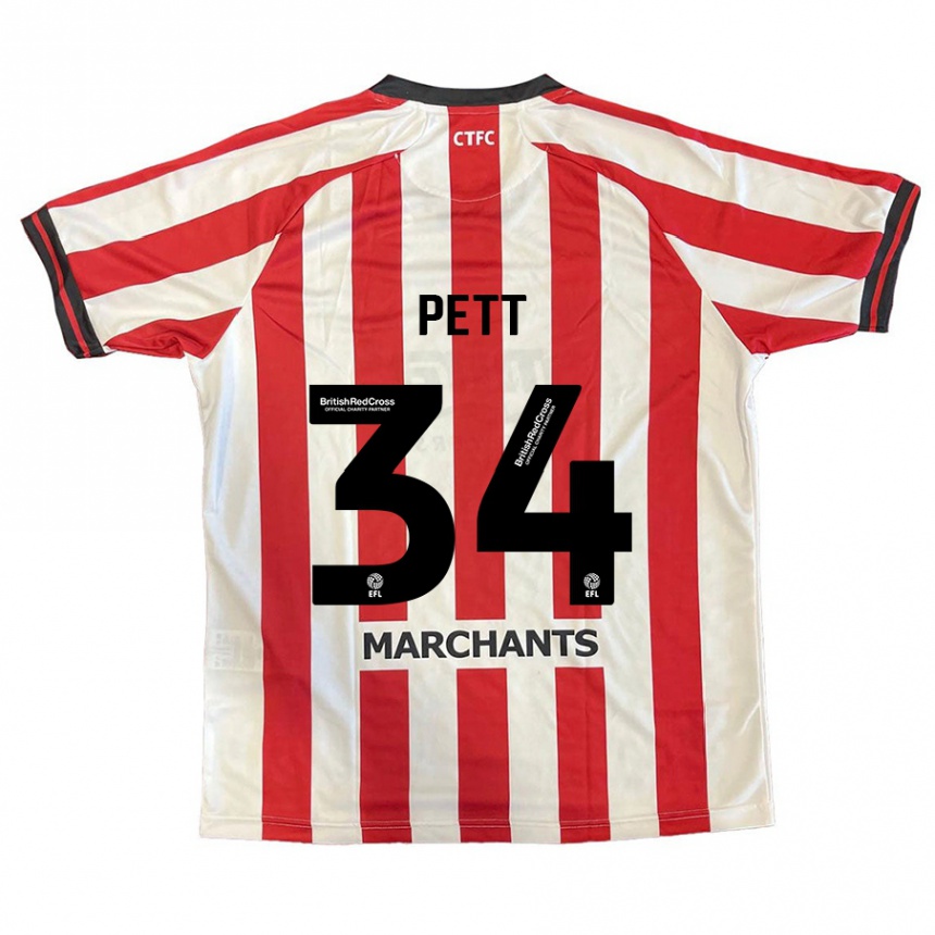 Kids Football Tom Pett #34 Red White Home Jersey 2024/25 T-Shirt Nz